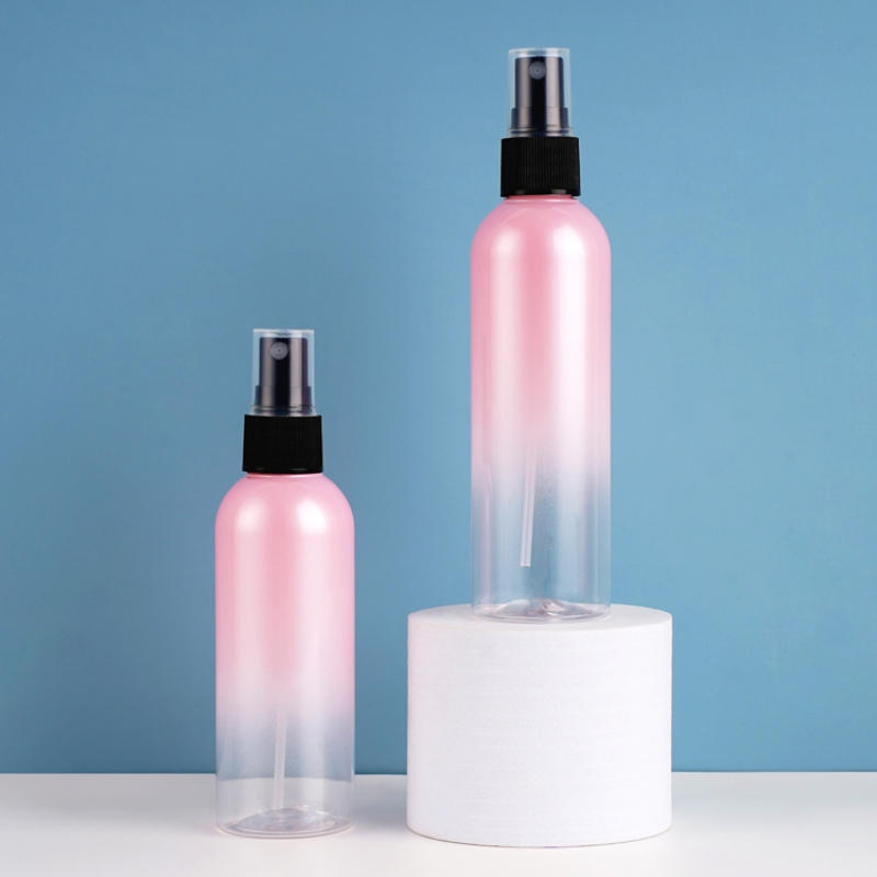 60ml 80ml 120ml Empty Cosmetic Container Pet Round Spray Fine Mist Plastic Pump Sprayers Container Travel Perfumes Toner Bottle