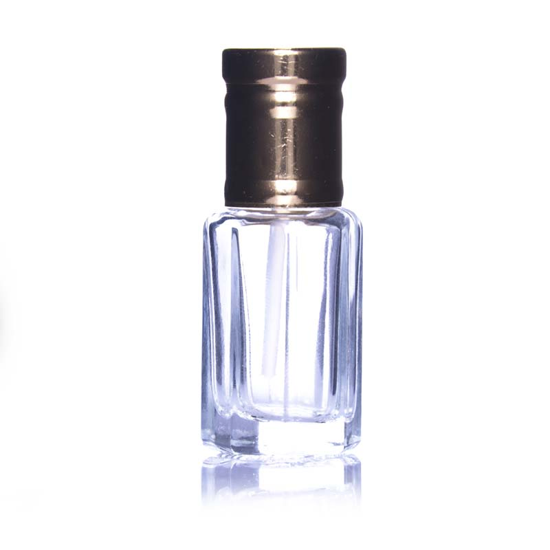 3ml 6ml 12ml Octagon Roll on Attar Glass Essential Oil Bottle for Perfume Oud Oil
