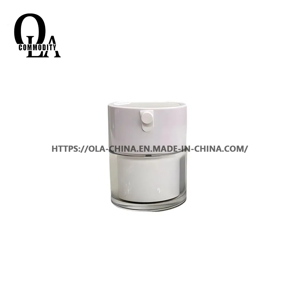 White Airless Pump Cosmetic Cream Jarlotion Vacuum Seal Jars