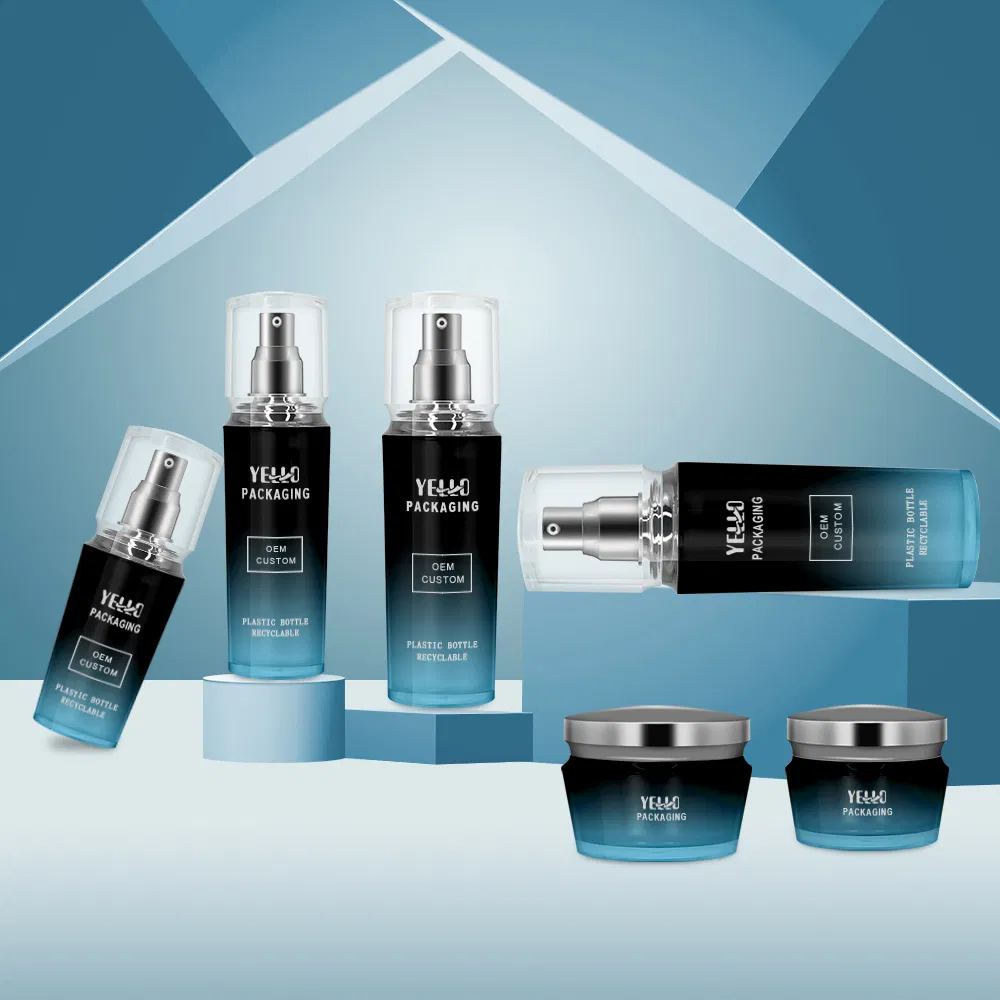 New Arrival Wholesale High-End Acrylic Cosmetic Jars Pump Sprayer Bottles Packaging Set for Serum Face Lotion Cream Toner Cleanser Skincare China Manufacturer