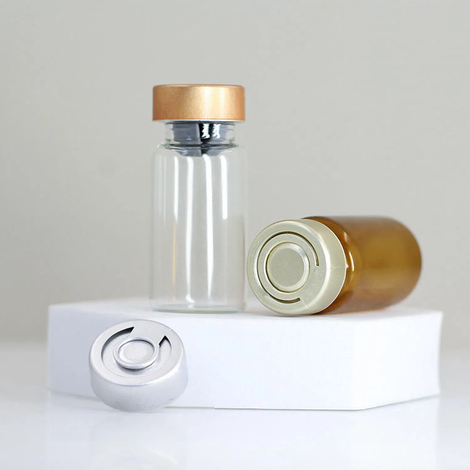 High Quality 5ml Empty Amber Mini Tubular Cosmetic Glass Bottle Glass Vial