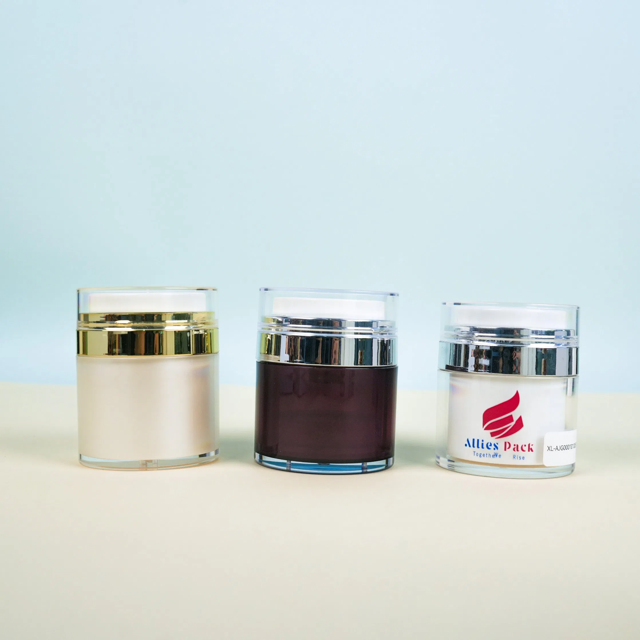 Popular Plastic Skincare Container Cream Airless Dispenser Pump Bottle Jar Eye Cream Jar