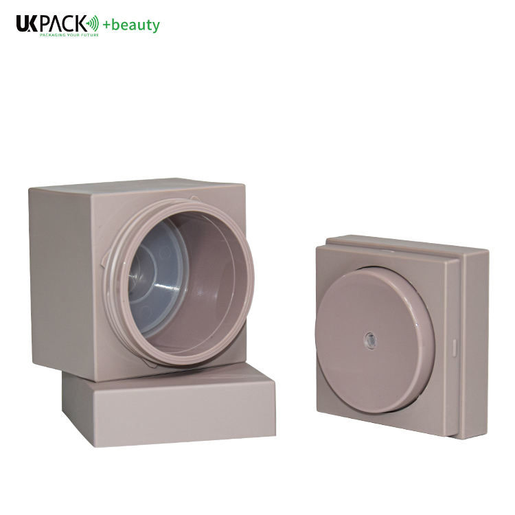 New Arrival 50g Acrylic Airless Pump Cream Jar Vacuum Square Container Plastic 1.76oz Skin Care Lotion Cosmetic Packaging PMMA