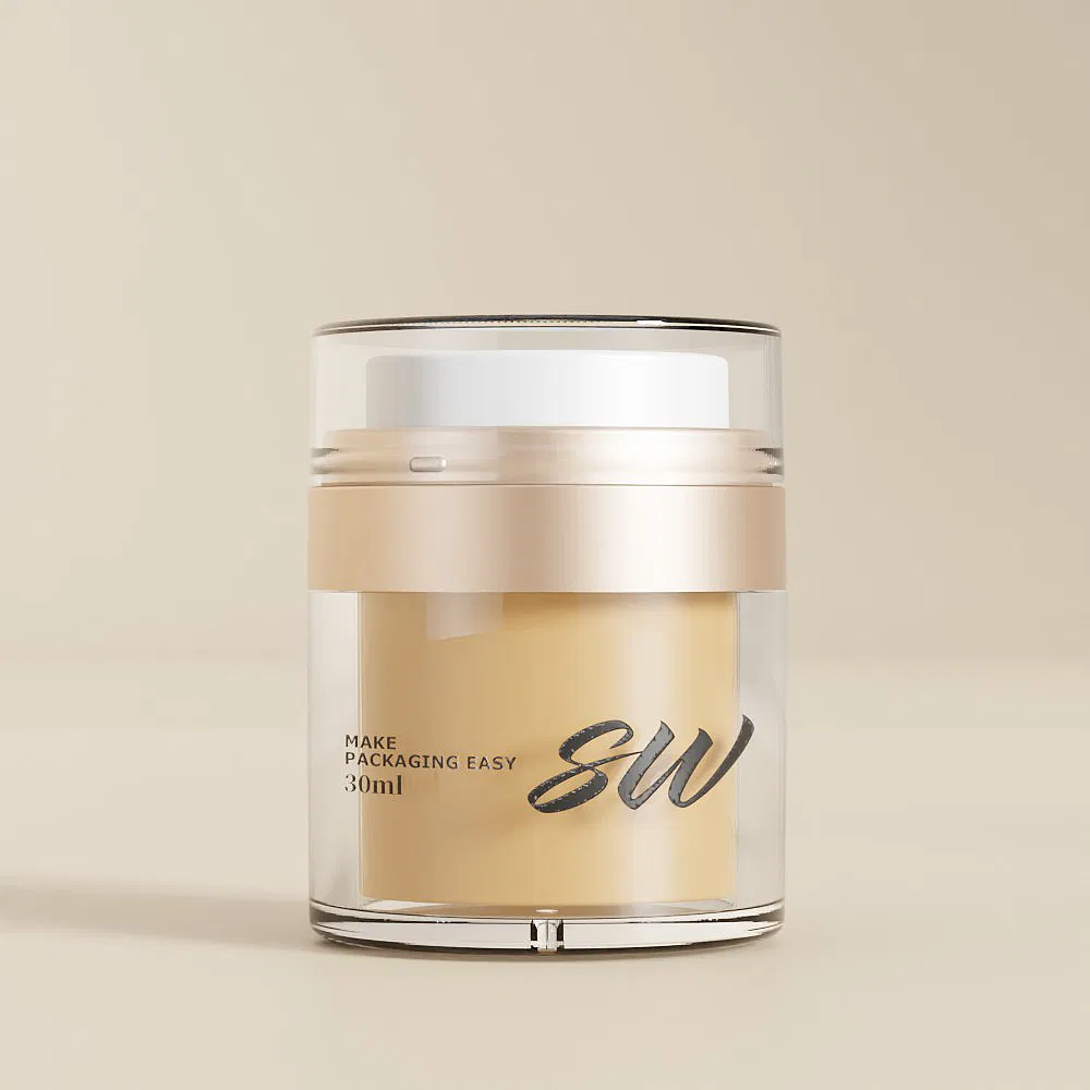 Custom 15ml 30ml 50ml Luxury Refill Colorful Skincare Acrylic Container Packaging Empty Acrylic Airless Cream Pump Jar