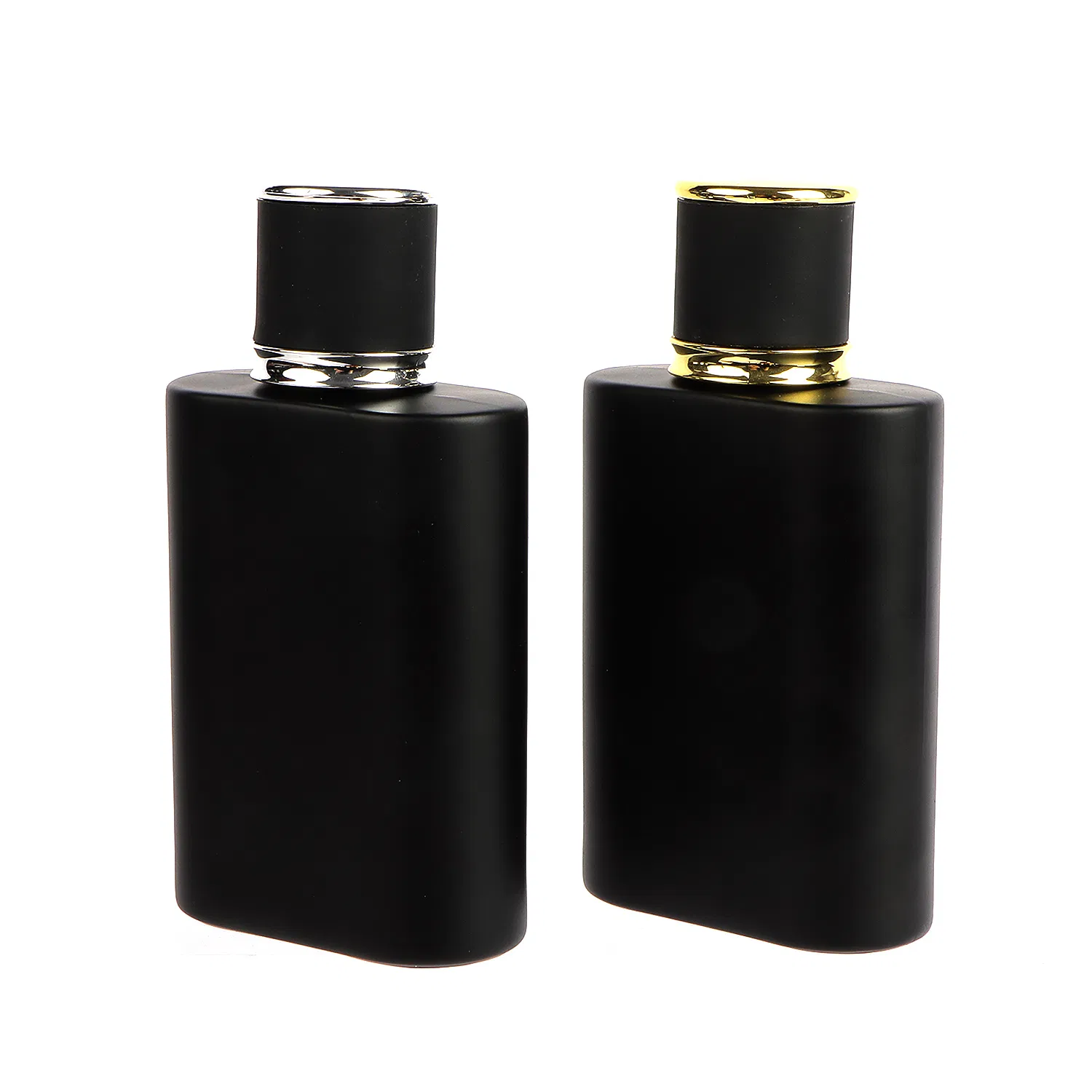 50ml 100ml Luxury Factory Wholesale Empty Black Rectangle Glass Perfume Bottle with Cap