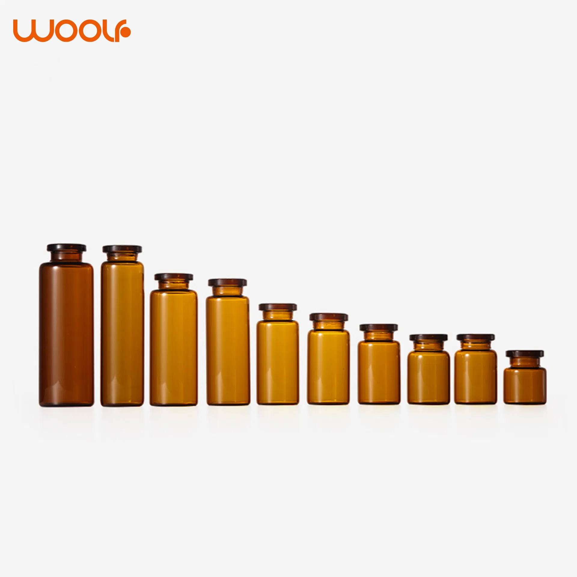 3ml 5ml 10ml Clear or Amber Empty Glass Bottle Vial for Medical or Cosmetic Essential Oil Glass