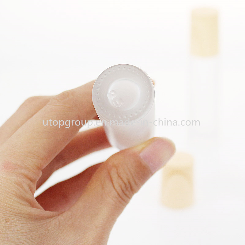 10ml Frosted Essential Oil Glass Roll on Bottle Matte Perfume Glass Sample Glass Roller Bottle with Wood Grain Cap