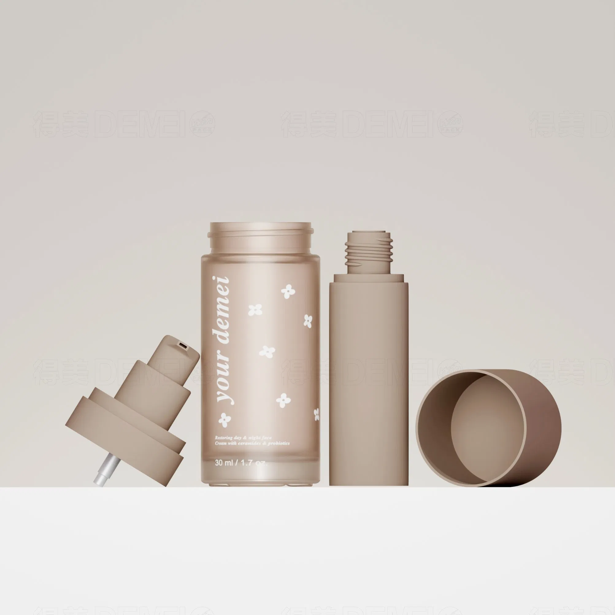 Refillable Glass Airless Lotion Bottle for Serum Bottle with Pump Skincare Bottles Glass Jar 15ml 30ml 50ml 100ml