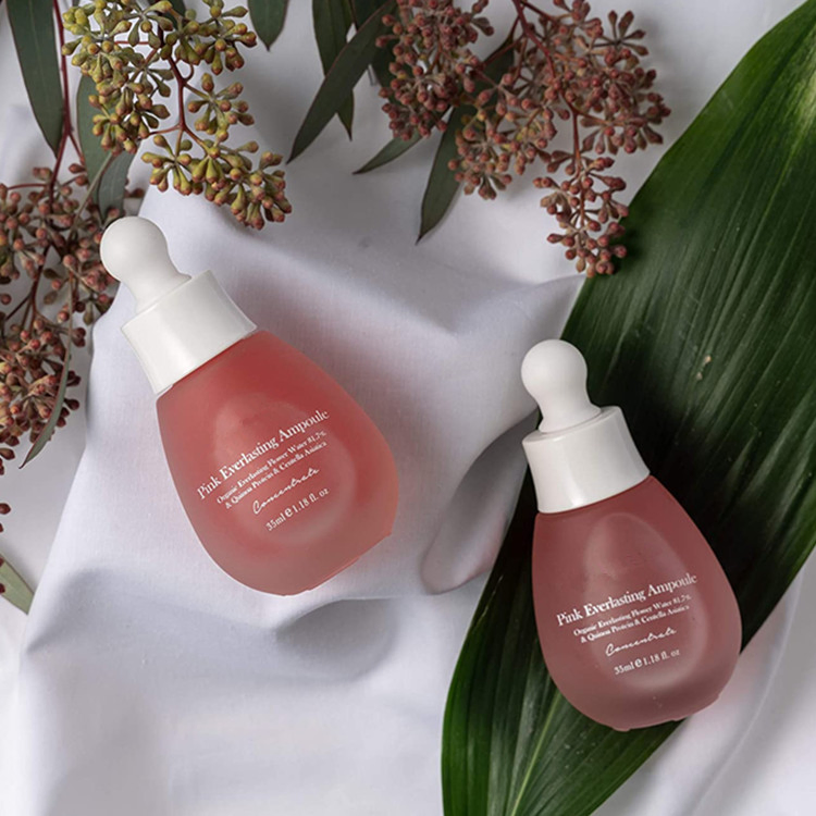 Natural Vegan Skincare Organic Pink Everlasting Ampoule for Dull Skin