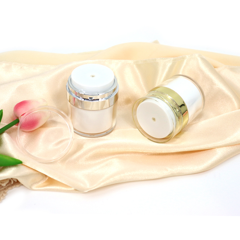 Cosmetics Packaging Airless Jar Skin Care Airless Pushing Down Lotion Cosmetic Face Cream Jar Airless Pump Jar with Paper Tube