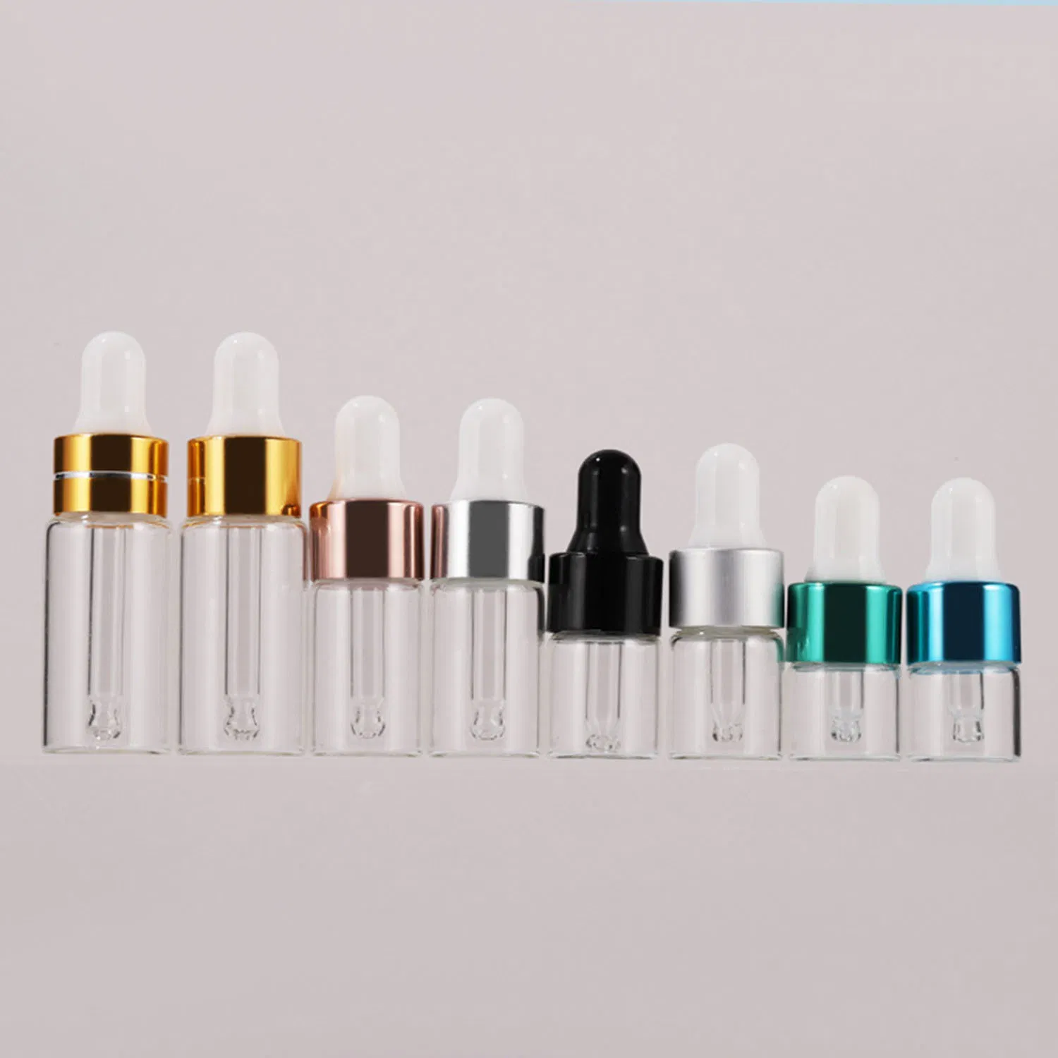 Mini Glass Clear Dropper Bottles Small Glass Sample Containers Perfume Liquid Cosmetic