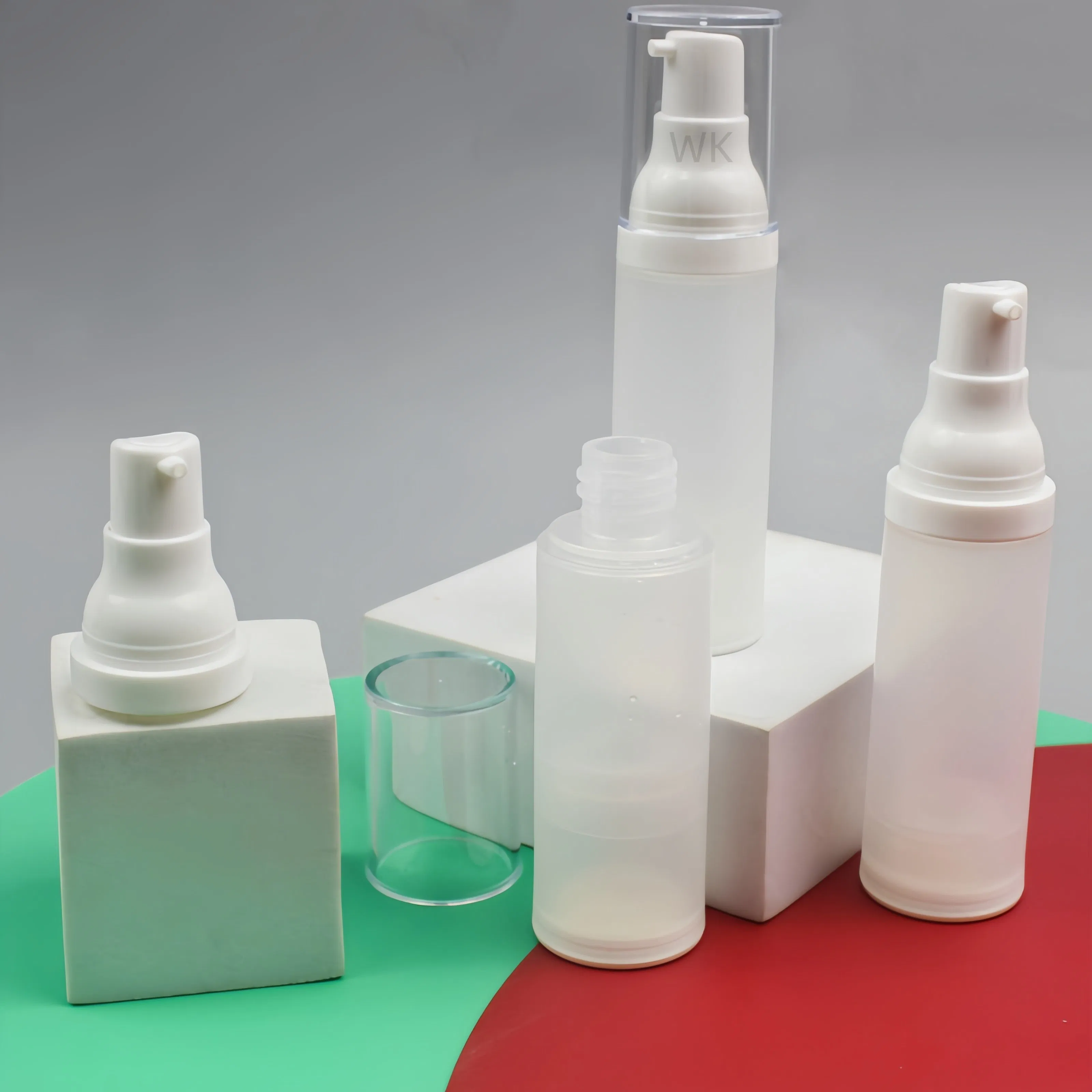Frosted Airless Lotion Pump Bottle for Skin Care Liquid Cream Packaging