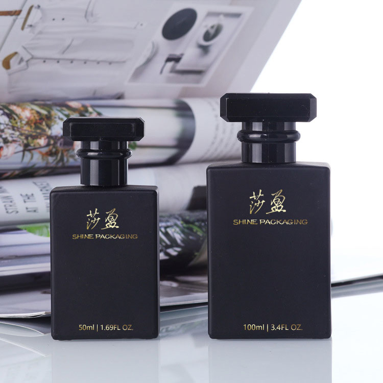 Wholesale Square Shape Cosmetic Empty Glass Mist Spray Perfume Bottle Free Sample