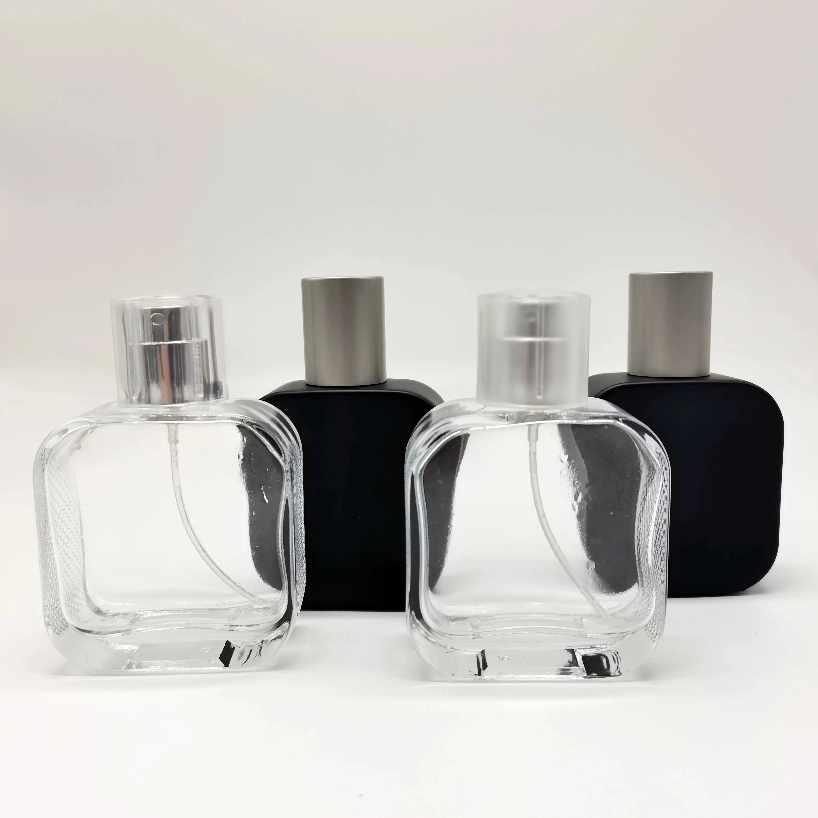 Factory Selling Bottle Perfume Packaging 30ml 50ml Perfume Empty Bottles Clear Frosted Matte Black Glass Refillable Perfume Bottle
