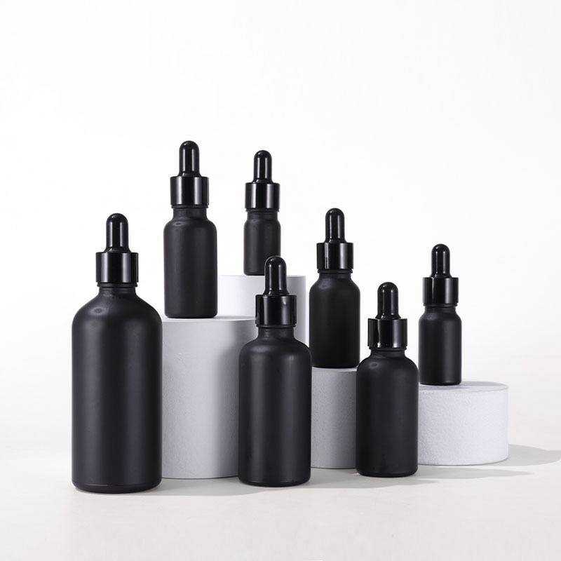 5ml 10ml 15ml 30ml 50ml 100ml Brown Amber Flint Frosted Cosmetic Vials Essential Oil Hair Oil Spray Dropper Drop Glass Bottle for Skin Care Con Gotero