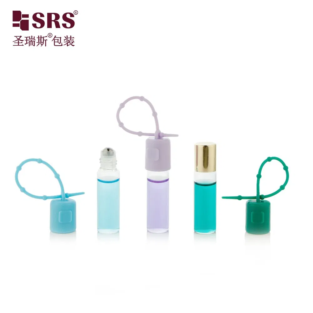unique design 1ml 2ml 3ml 5ml 8ml 10ml glass roller roll on Essential oil Perfume Fragrance bottle with silicone cap custom color