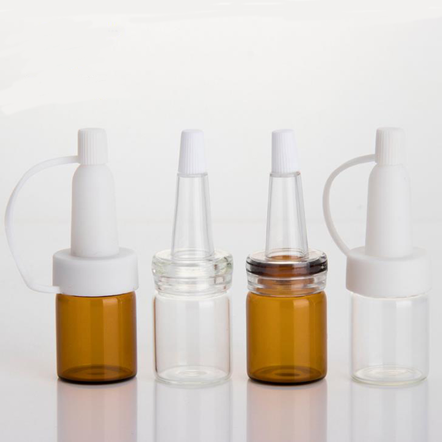 Cosmetic Packaging 3ml 5ml 10ml Cosmetic Bottle Amber Ampoule Glass Bottle