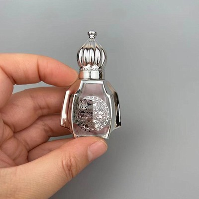 Luxury Empty 6ml 10ml Crown Shape UV Electroplating Golden Roll on Perfume Bottle Glass Roller Essential Oil Glass Bottle