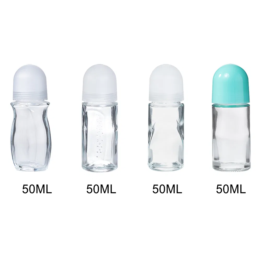 Good Quality 50ml Empty Perfume Essential Oil Roller Bottle Packaging Container Glass Ball Deodorant Roll on Bottle
