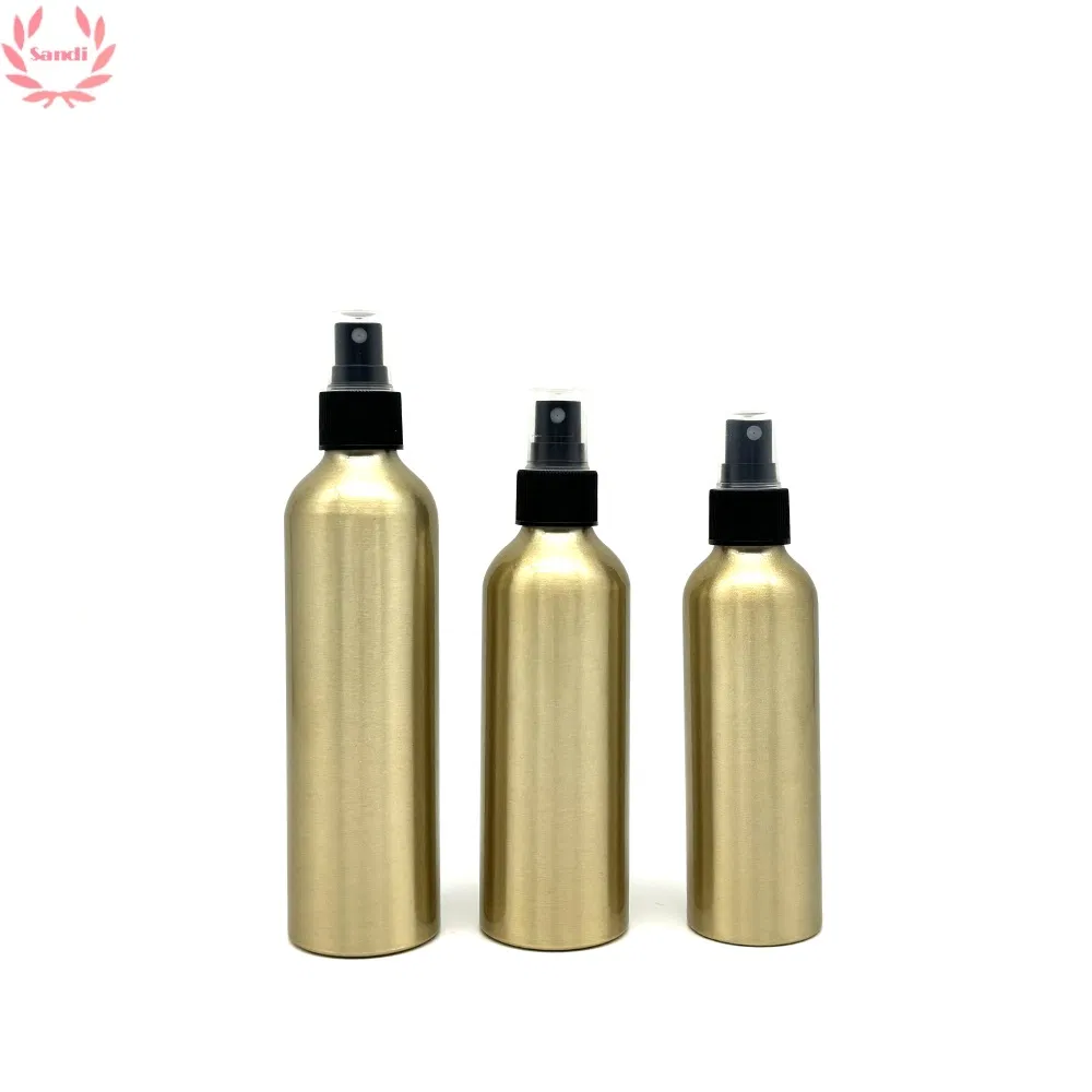Recycle Use Empty 30ml 50ml 100ml 120ml 150ml 250ml Cosmetic Aluminum Shampoo Pump Spray Bottle 1oz 3oz 4oz 5oz 8oz
