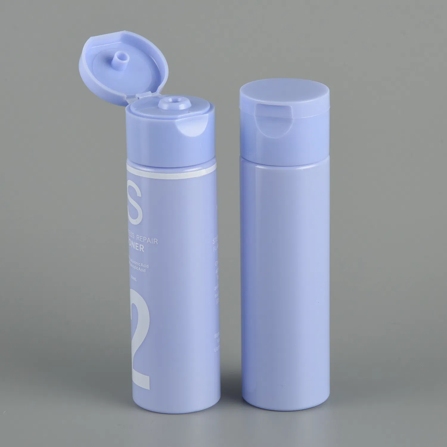 50ml 100ml Pet Transparent Facial Toner Cosmetic Bottle with Double Layer Screw Cap