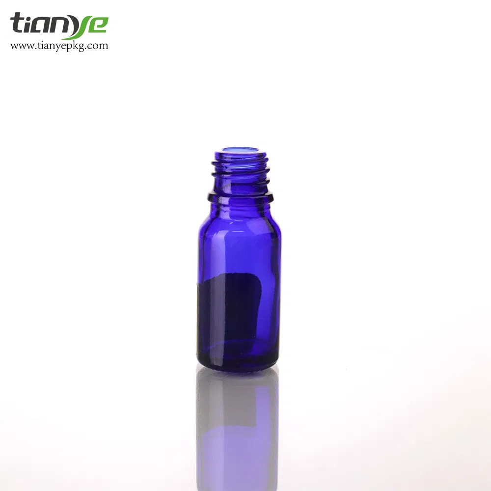 Exquisite 10ml Glass Cosmetic Storage Packaging Cylinder Sapphire Blue Dropper Vial