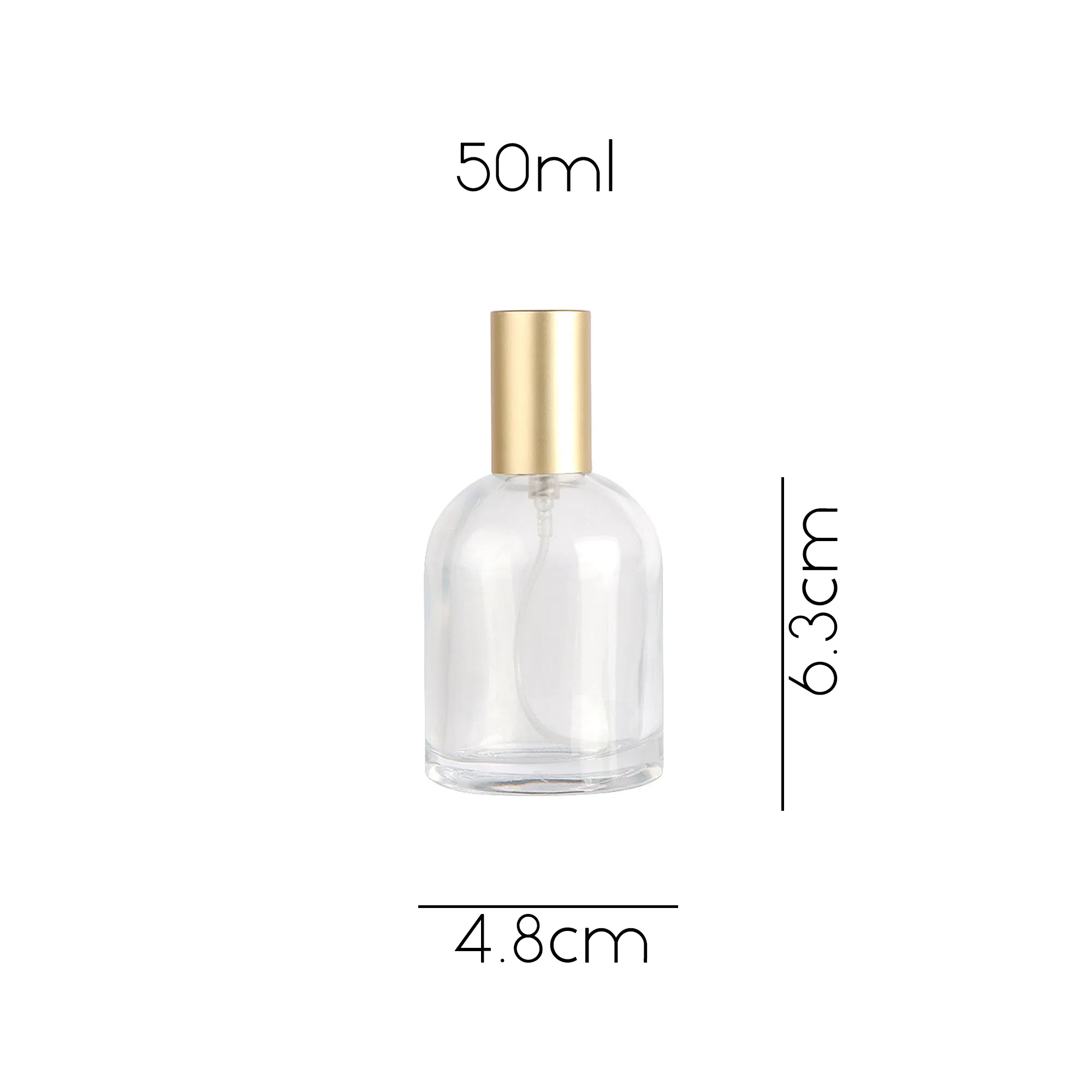 New Design 30ml 50ml 100ml Cylinder Spray Glass Perfume Bottle with Pump Sprayer