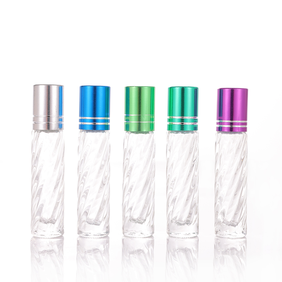 Custom 10ml clear Essential Oil Empty Glass Roll On Bottle