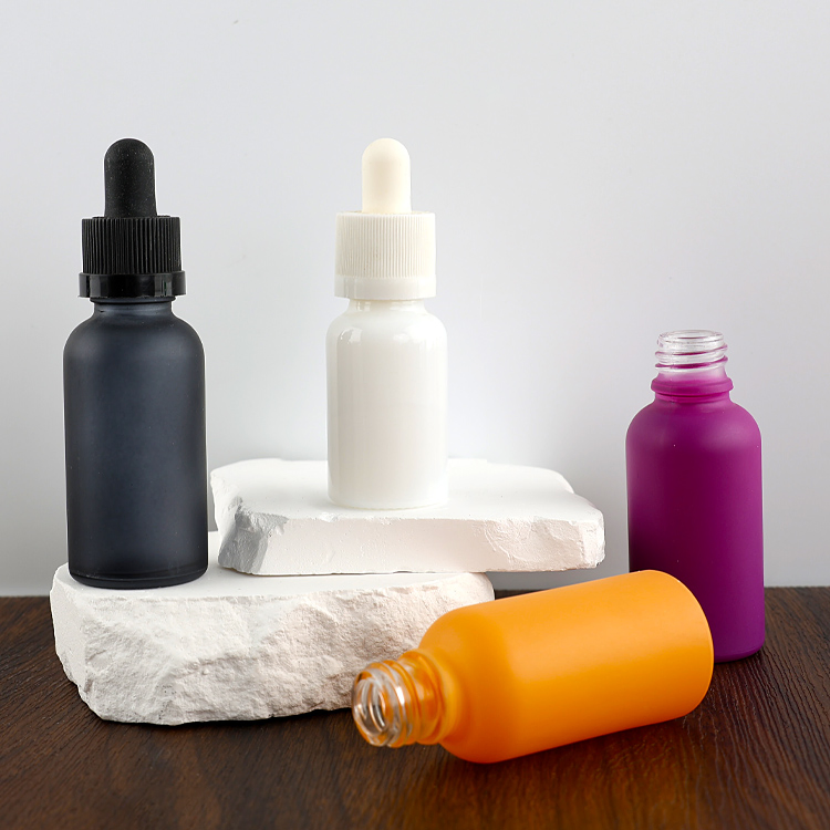 1ml 2ml 3ml 5ml Empty Cosmetic Sample Vial Clear White Black Mini Glass Dropper Bottle Essential Oil Serum Bottle with Pipette