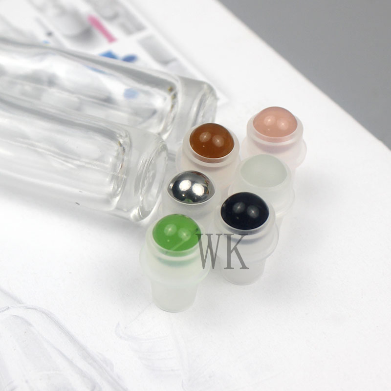 10ml Transparent Round Glass Perfume Roller Bottles Essential Oil Roll on Bottle