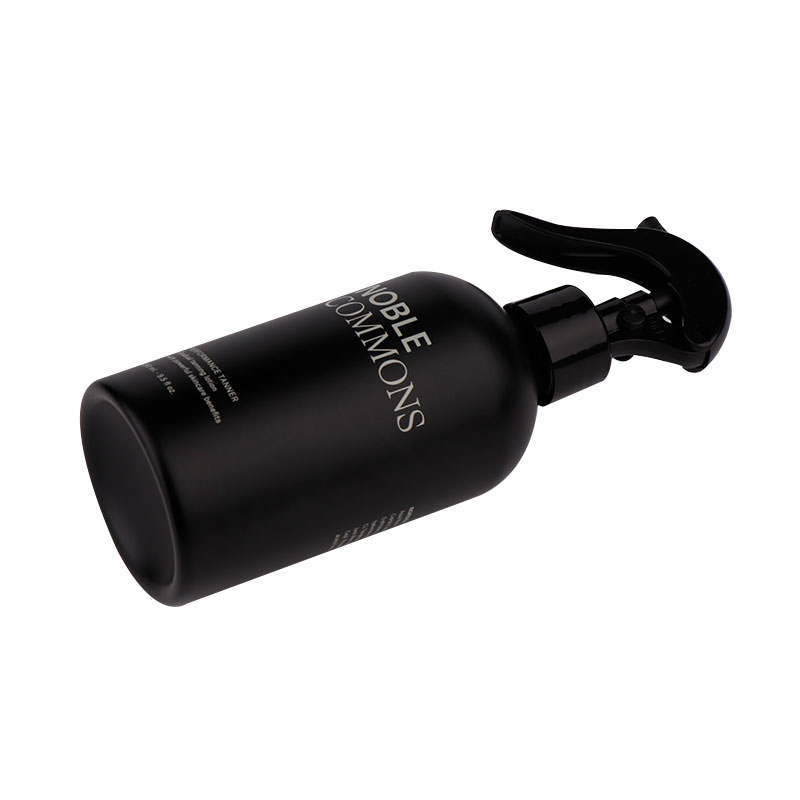 100ml 200ml 300ml 500ml Matte Black Aluminum Spray Bottle for Cosmetic Packaging