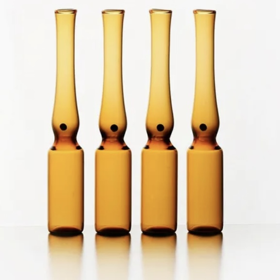 30ml Clear Amber Glass Skincare Oil Bottles Type D Ampoule with Easy Open End Screen Printing for Cosmetic Packaging