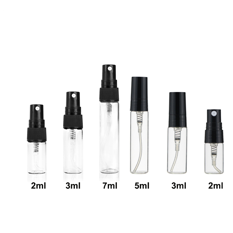 Mini Empty 2ml 3ml 5ml 10ml Glass Spray Perfume Decants Bottle with Mist Sprayer