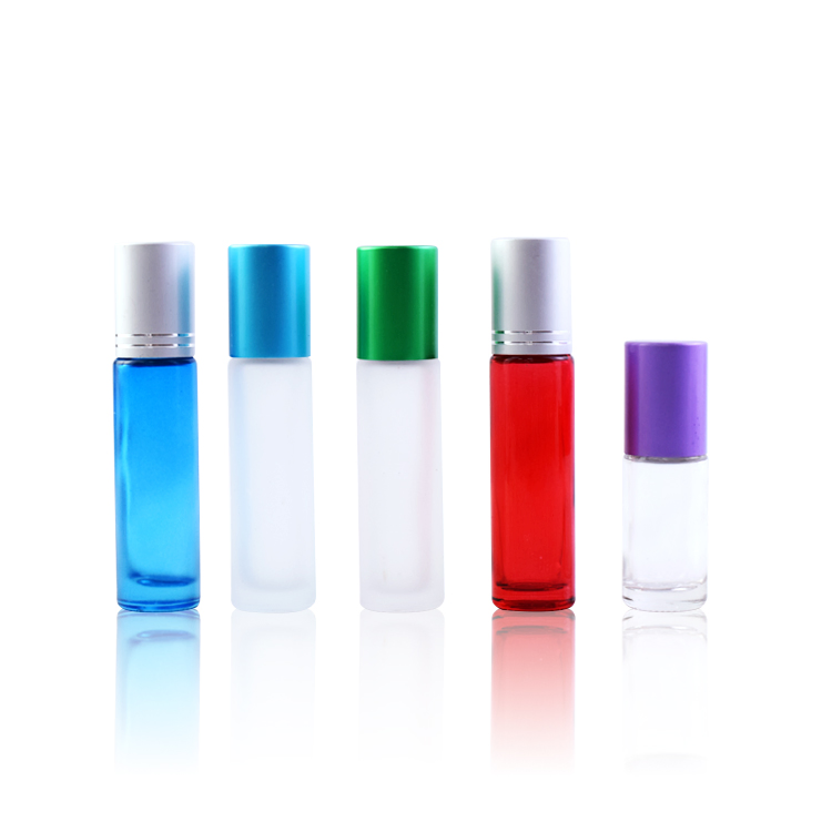 Empty 10 Ml 5 Ml 3ml 5ml 6ml 8ml 10ml Frosted Amber Clear Perfume Glass Roller Bottles Roll on Bottle for Essential Oil