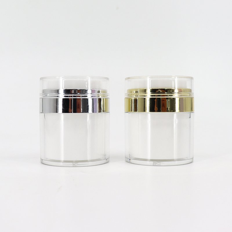 Cosmetics Packaging Airless Jar Skin Care Airless Pushing Down Lotion Cosmetic Face Cream Jar Airless Pump Jar with Paper Tube