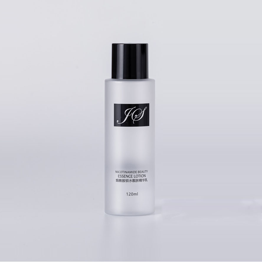 Empty 100ml 120ml 150ml Transparent Frosted Toner Water Skin Care Bottle with Black Cap