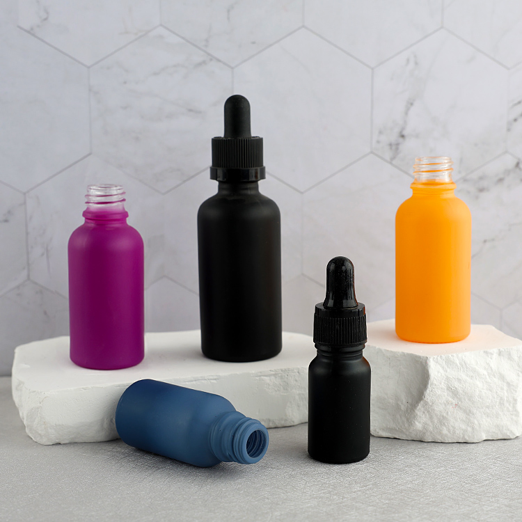 1ml 2ml 3ml 5ml Empty Cosmetic Sample Vial Clear White Black Mini Glass Dropper Bottle Essential Oil Serum Bottle with Pipette