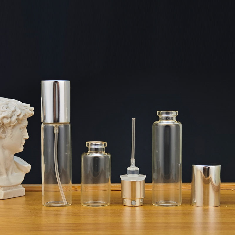 Wholesale Small Sample Vials 5ml 10ml Clear Glass Perfume Atomizer Bottles for Cosmetic Cartons Mini Pocket Tester Perfume Spray Bottle Frascos Para Perfume