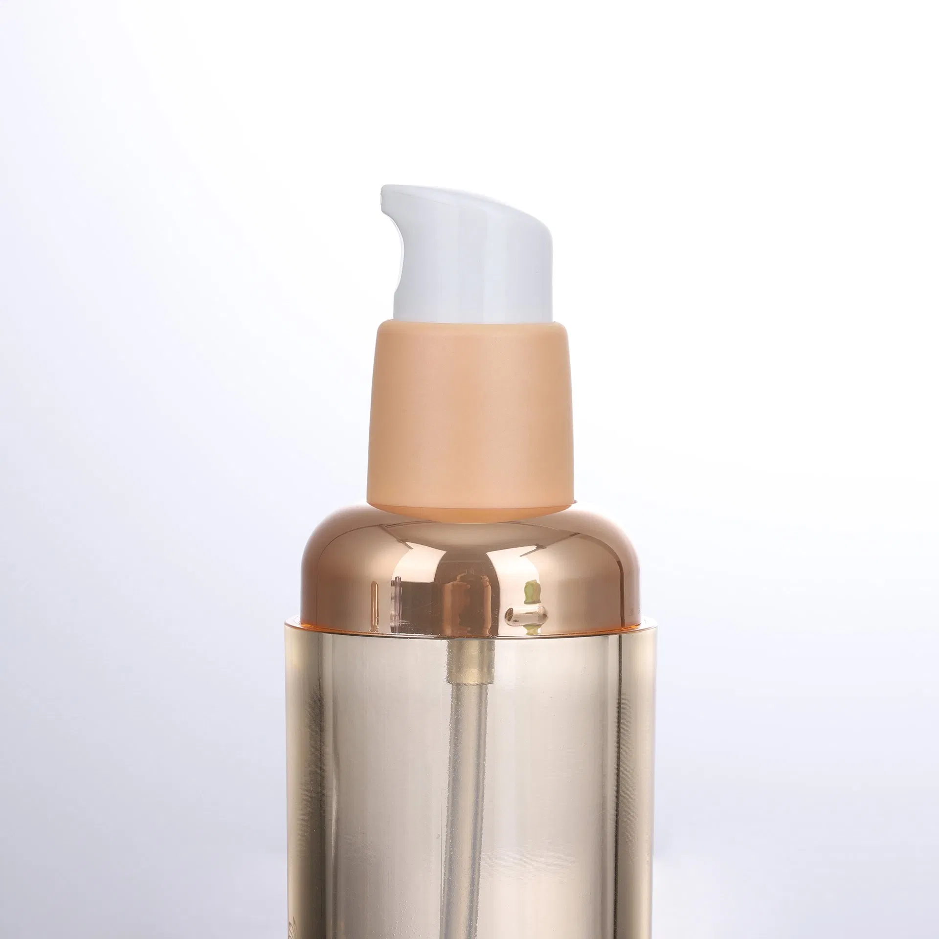 Custom Color Logo Capsule Shape Cosmetic Packaging Skincare Container Foundation Lotion Bottle with Pump