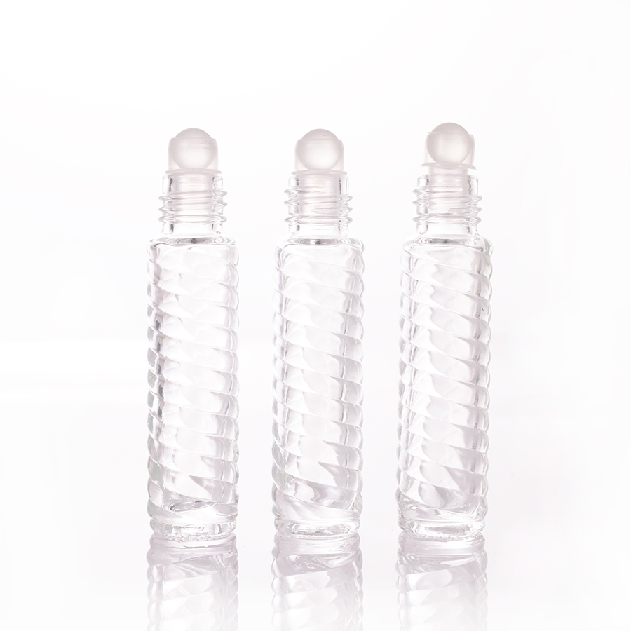 Custom 10ml clear Essential Oil Empty Glass Roll On Bottle