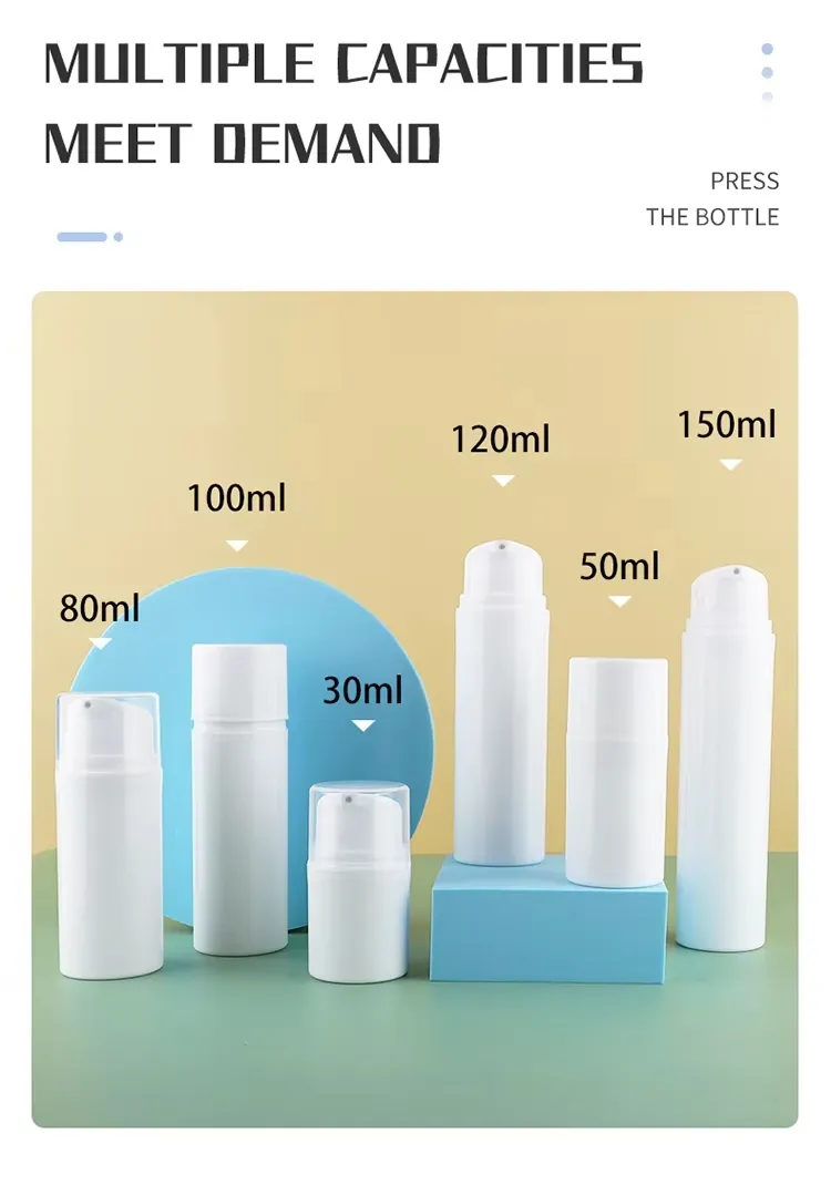 White PP Cosmetic Plastic Bottle 1