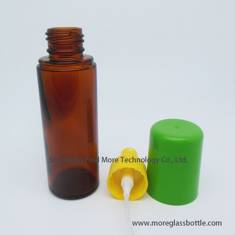 60ml Amber Glass Spray Bottles for Cosmetics or Pharmaceuticals