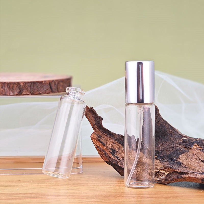 Wholesale Small Sample Vials 5ml 10ml Clear Glass Perfume Atomizer Bottles for Cosmetic Cartons Mini Pocket Tester Perfume Spray Bottle Frascos Para Perfume