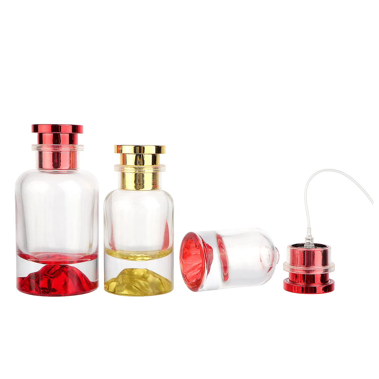 Black 30ml 50ml Luxury Round Cap Spray Perfume Glass Bottle Empty Fragrance Cosmetics Container