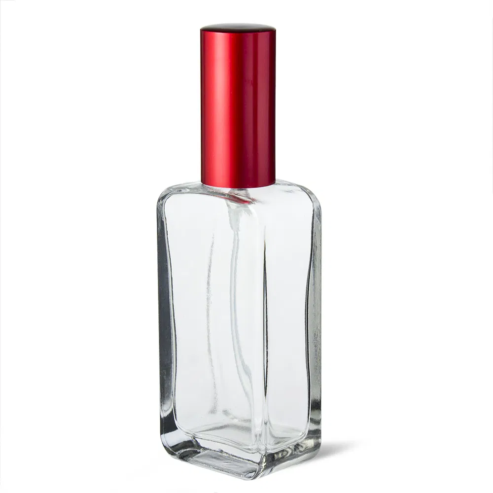 Customized Spray Luxury Glass Cosmetic Bottle Rectangular Transparent Empty Perfume Bottle