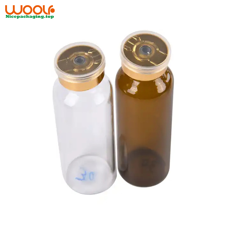3ml 5ml 10ml Clear or Amber Empty Glass Bottle Vial for Medical or Cosmetic Essential Oil Glass