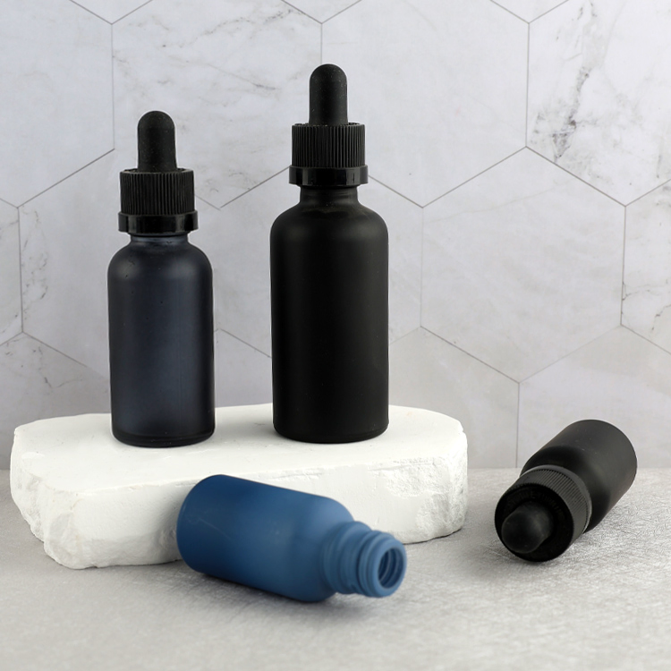 1ml 2ml 3ml 5ml Empty Cosmetic Sample Vial Clear White Black Mini Glass Dropper Bottle Essential Oil Serum Bottle with Pipette