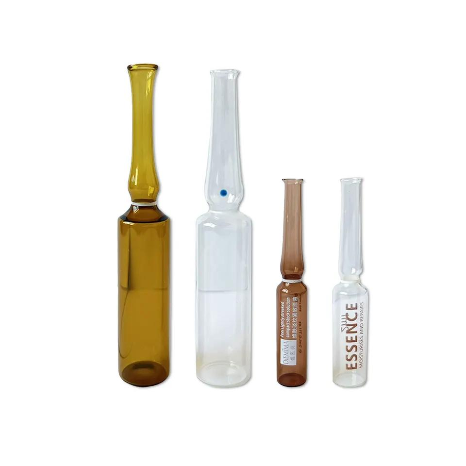 1ml 2ml 5ml Pharmaceutical Skincare Amber Glass Ampoule for Anti-Aging Serum
