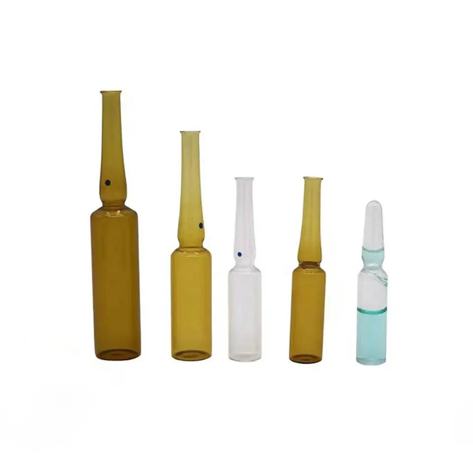 1ml 2ml 5ml Pharmaceutical Skincare Amber Glass Ampoule for Anti-Aging Serum