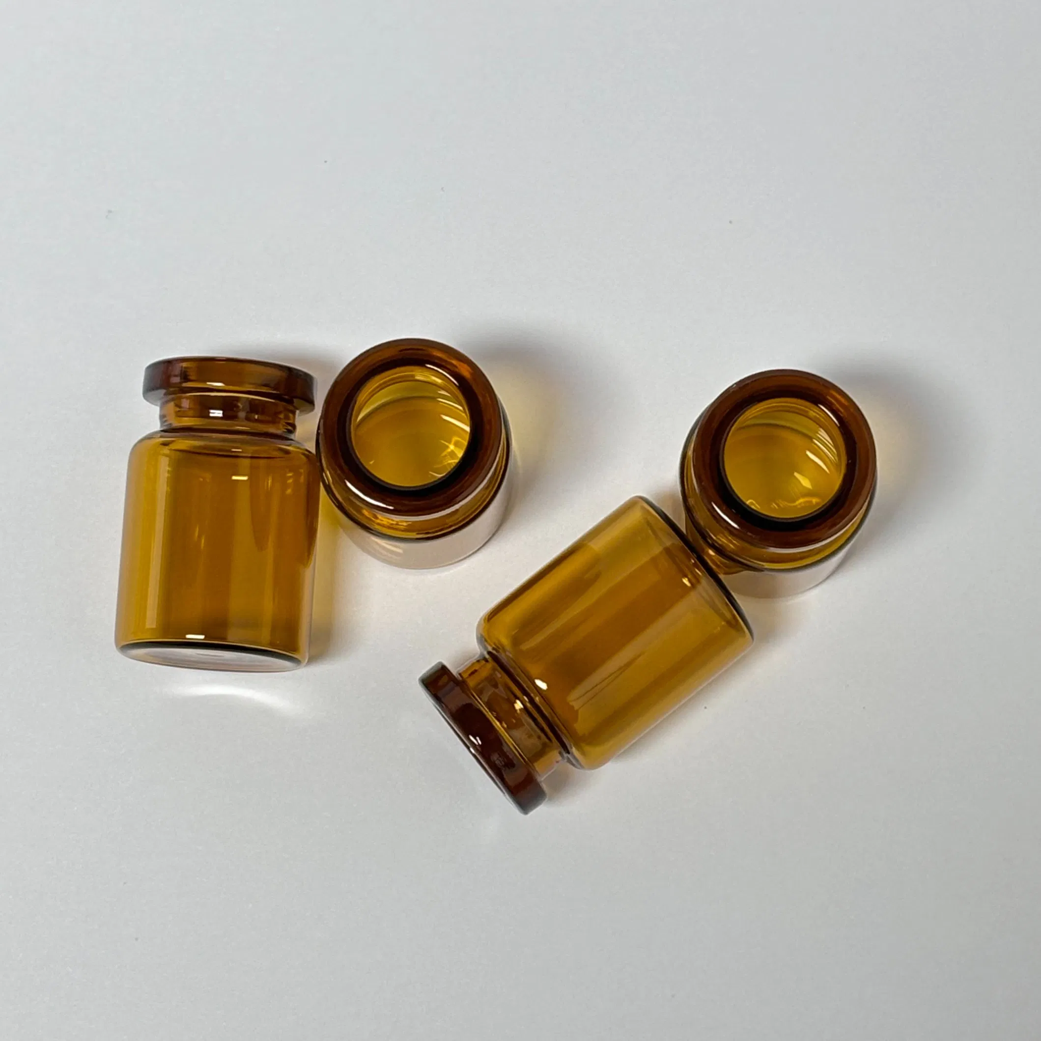 Amber Glass Vials with Crimp Cap for Cosmetics or Medicine